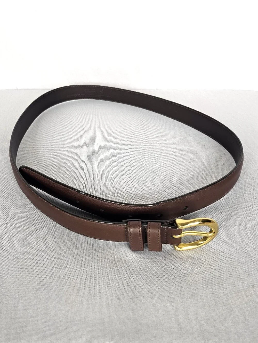 Coach 8400 Brown Leather Belt | Solid Brass Buckle | Size Large